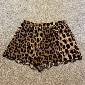 Leopard print shorts